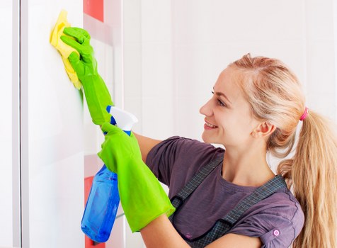 Carpet cleaning team using sustainable waste sorting in Harrow
