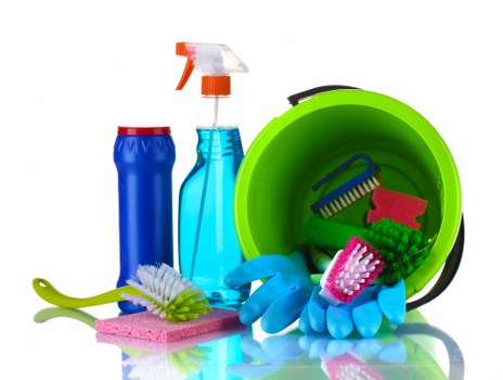 Carpet cleaning equipment ready for a booked service